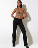 image of Jarisya Cutout Top in Lycra Silver Mink