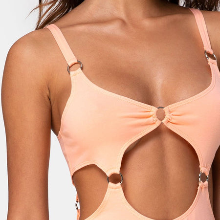 Jaso Unitard in Coral