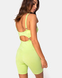 Jaso Cutout Unitard in Lime