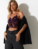 image of  Jastri Top in Plum Daisy Embro