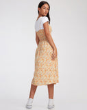 image of Jayko Midi Dress in Ditsy Tangerine