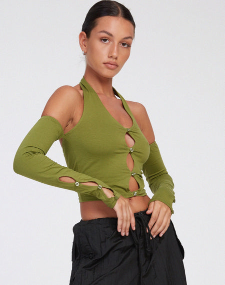 Rupa Crop Top in Lime