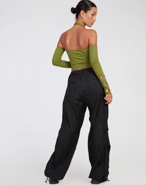 image of Jayne Crop Top in Khaki