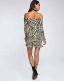 Jazzie Off the Shoulder Dress in Cheetah