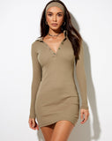 Image of Jeelo Bodycon Dress in Rib Eucalyptus