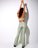 Devan Trouser in Lime Croc