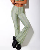 Devan Trouser in Lime Croc