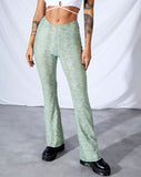 Devan Trouser in Lime Croc