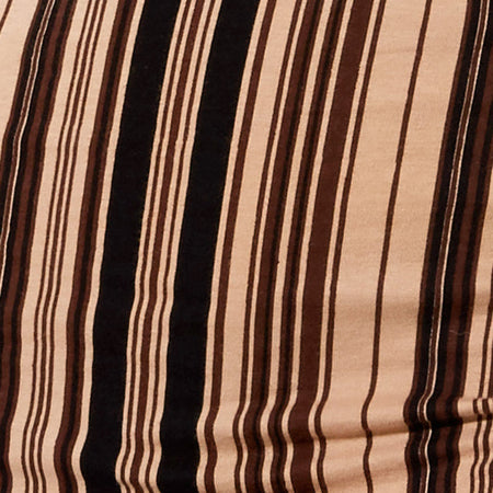 Jeeves Mini Dress in Mix Stripe Brown