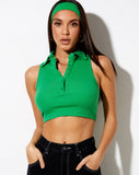 Image of Jeleta Crop Top in Rib Fun Green