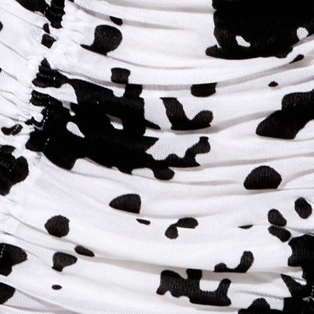 Jemora Mini Dress in Flock Dalmation Black and White