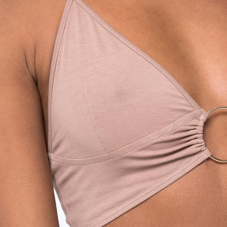 Jeppa Crop Top in Jersey Tan