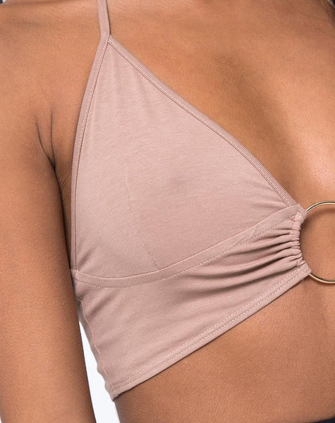 Jeppa Crop Top in Jersey Tan