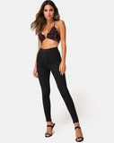Jeppa Bralette Top in Oversize Jaguar Brown