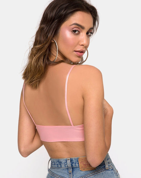 Jessie Bralet in Metallic Shimmer Baby Pink