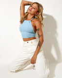 Image of Jica Crop Top in Nantucket Blue