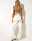 Image of Jica Crop Top in Patchwork Daisy Green