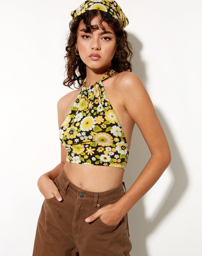 Image of Jica Crop Top in Retro Floral