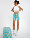 Image of Motel X Barbara Kristoffersen Hot Pant in Retro Daisy Blue