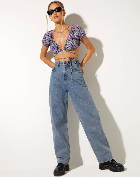 Jiena Crop Top in Lilac Blossom