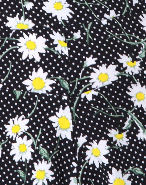 Jiro Short in Polka Daisy Black