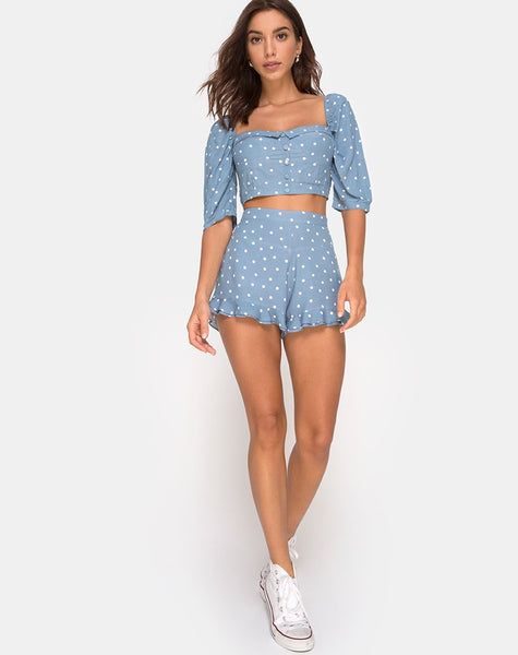 Jiro Short in Skater Polka Blue