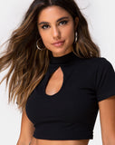 Jiso Crop Top in Black