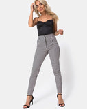 Jolim Trouser in Mini Pinstripe Black and Nude