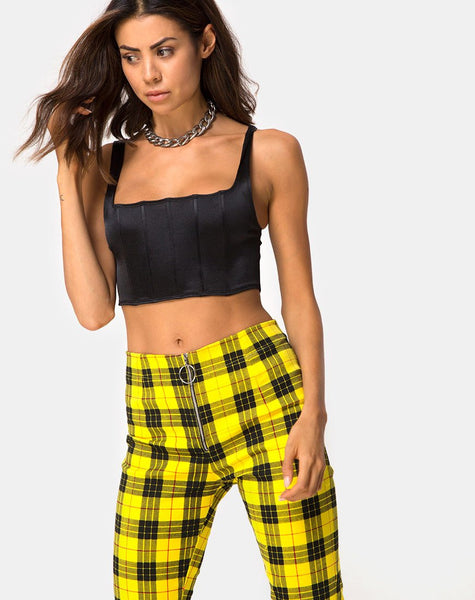 Jolim Tapered Trouser in Winter Plaid Yellow