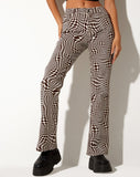 Image of Jopan Flare Trouser in Optic Polka