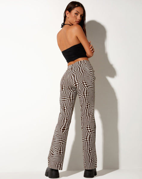 Image of Jopan Flare Trouser in Optic Polka