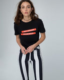 Jordan Jean in Motel Stripe Black and White
