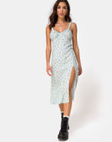 Jova Midi Dress in Pretty Petal Green