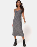 Julia Dress in Ditsy Leopard Grey