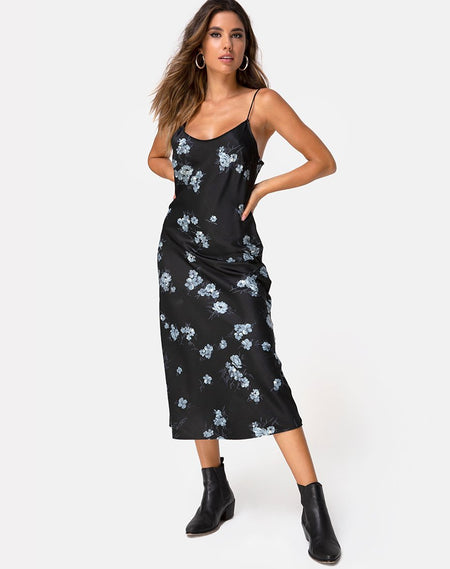 Kaoya Dress in Floral Field Navy