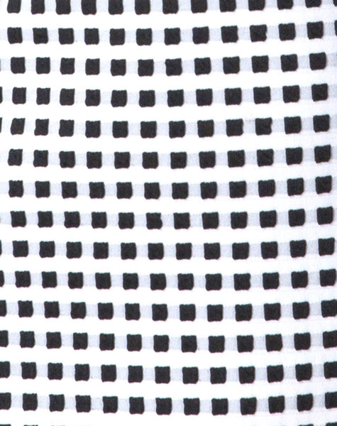 Junice Dress in Gingham Ivory Black