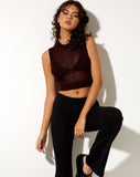 Image of Juniper Vest Top in Knit Bitter Chocolate