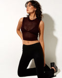 Image of Juniper Vest Top in Knit Bitter Chocolate