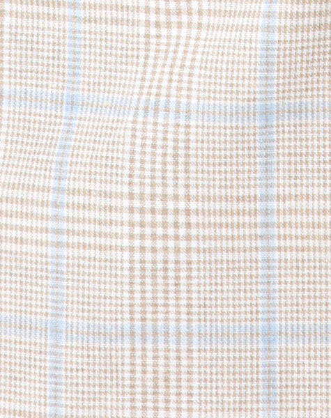 Kaira Crop Top in Tonal Plaid Almond