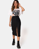 Kaisa Midi Skirt in Black