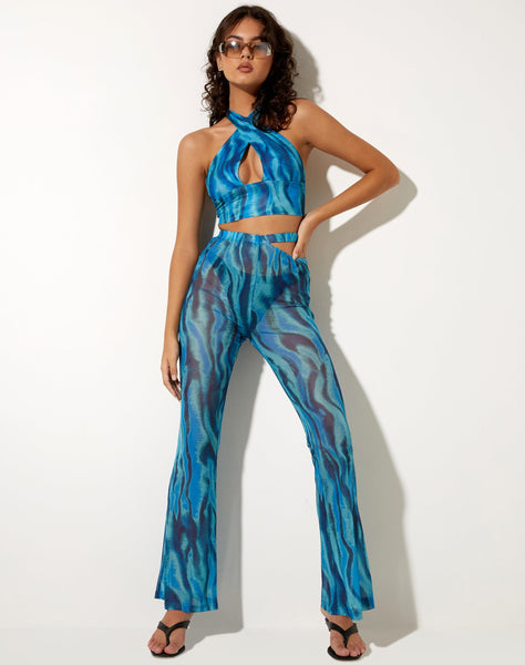 Image of Zola Flare Trouser in Tropical Rave