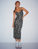 image of Kalana Maxi Dress in Pretty Floral Green