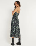 image of Kalana Maxi Dress in Pretty Floral Green