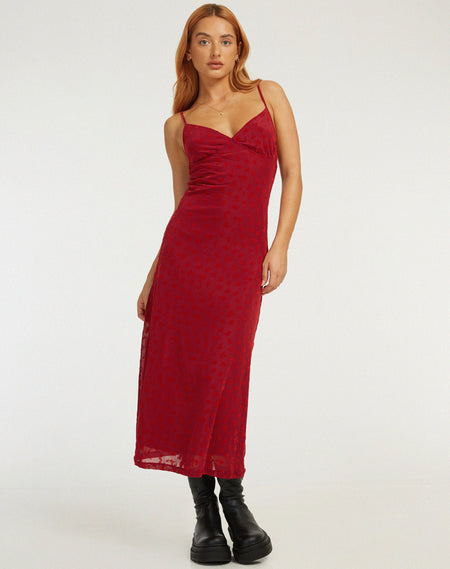 Pavira Maxi Dress in Red Clay