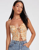 image of Kali Cami Top in Ditsy Tangerine