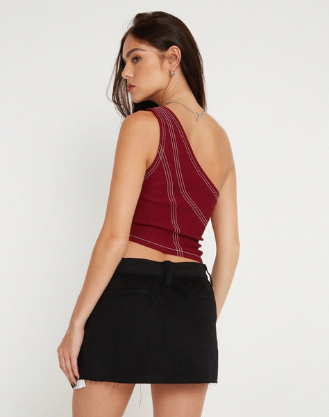 Image of Kamaida Crop Top in Tailoring Redwood