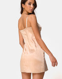 Kamalia Slip Dress in Satin Champagne