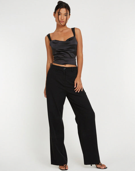 image of Kanaya Top in Satin Black