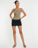 IMAGE OF Kanaya Top in Satin Dark OliveKanaya Top in Satin Dark Olive