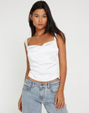 image of Kanaya Top in Satin Ivory